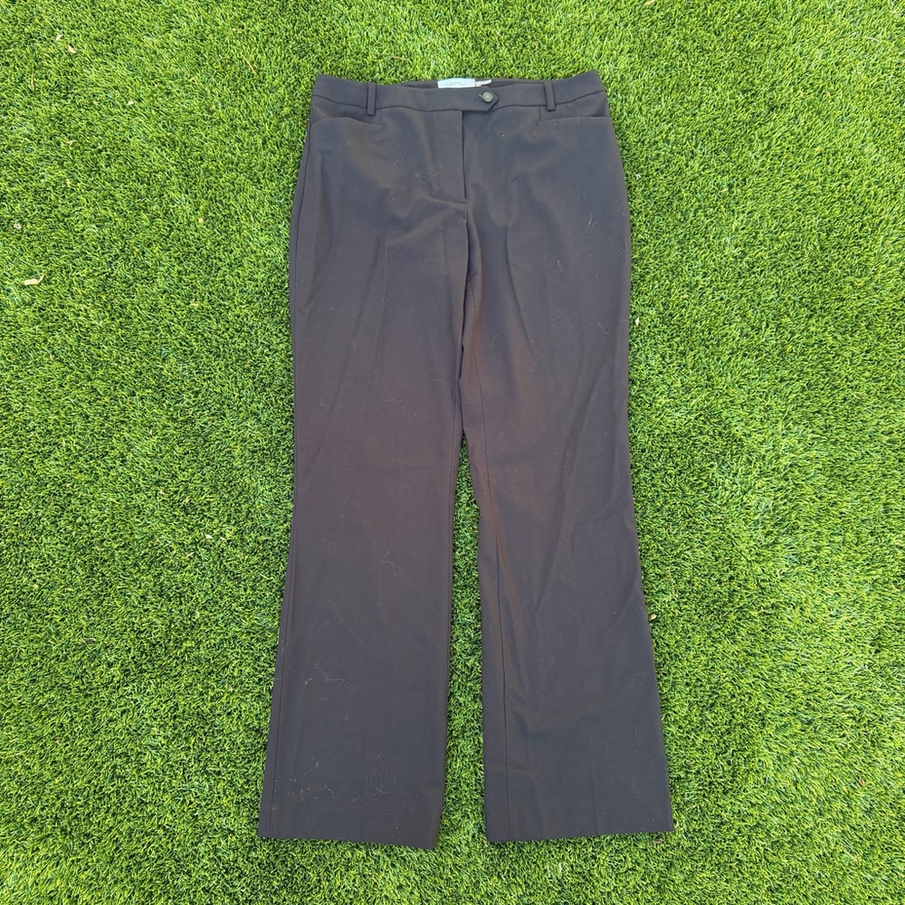 Calvin Klein Black Women's Trousers with Branded Button